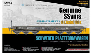 Saber 35A05 Geniune SSyms - German Railway SCHWERER PLATTFORMWAGEN 6-Axle 80ton (Precision Pro Edition) 1/35