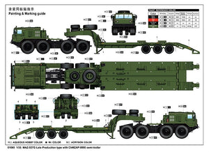 Trumpeter 01065 MAZ-537G Late Production type with ChMZAP-9990 semi-trailer 1/35 – obrázek 3