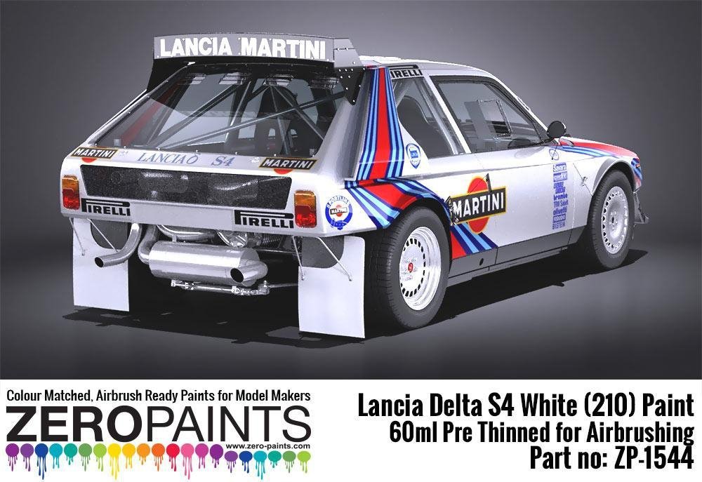 Zero Paints ZP-1544 Lancia Delta S4 Rally 1986 Monte Carlo Rally White (210) Paint 60ml – immagine 2