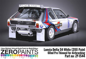 Zero Paints ZP-1544 Lancia Delta S4 Rally 1986 Monte Carlo Rally White (210) Paint 60ml – immagine 2