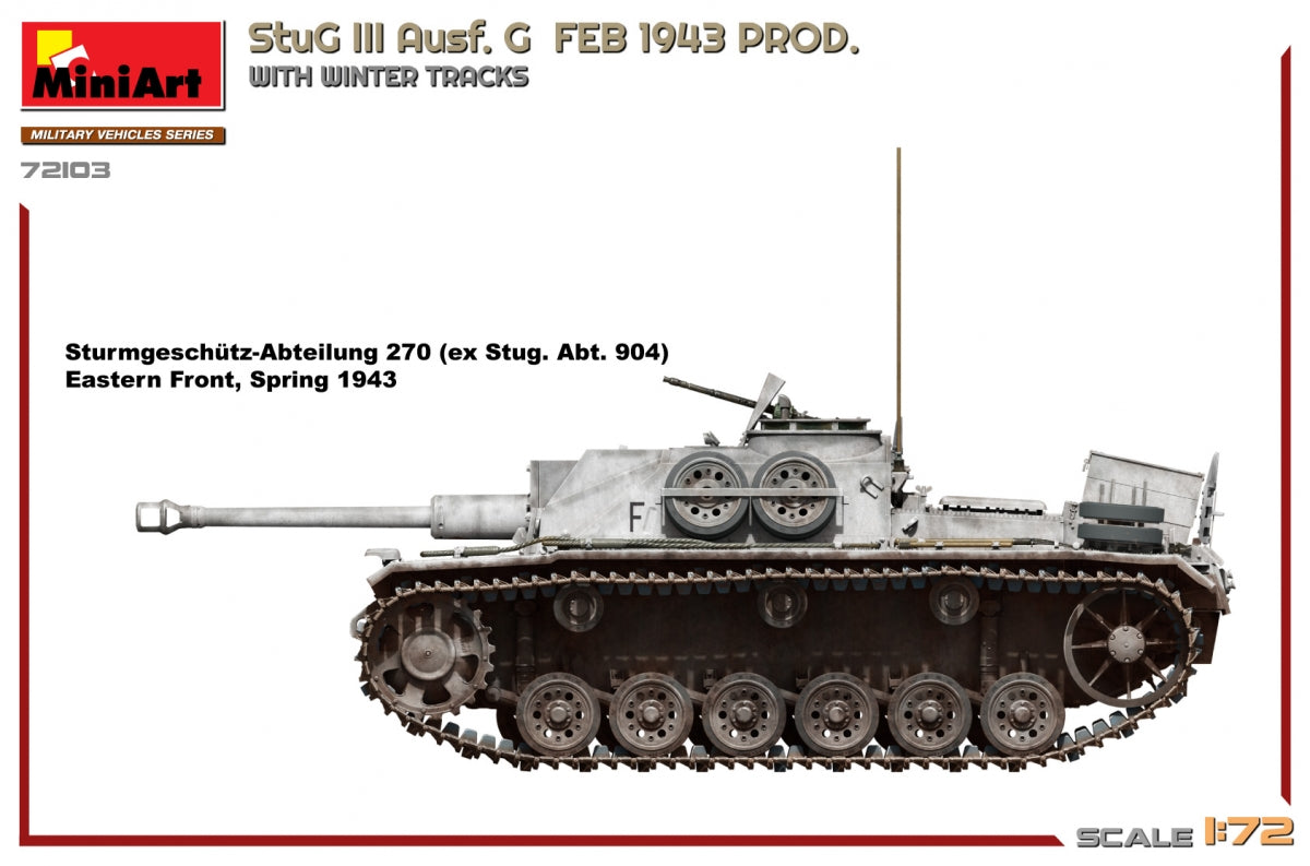 MiniArt 72103 StuG III Ausf. G FEB 1943 PROD. WITH WINTER TRACKS 1/72 – imagen 6