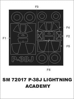 Montex SM72017 P-38J ACADEMY