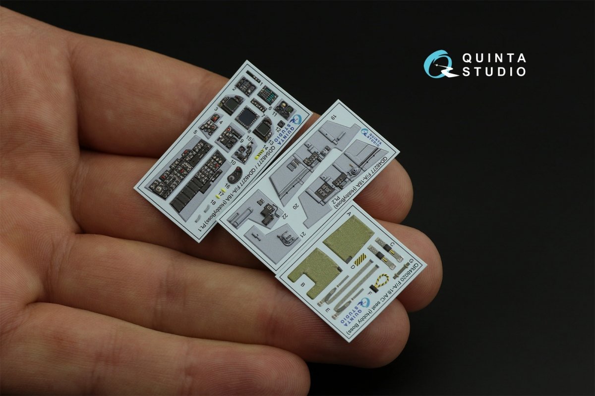 Quinta Studio QD48277 F/A-18А 3D-Printed &amp;amp; colored Interior on decal paper (HobbyBoss) 1/48 – Bild 4