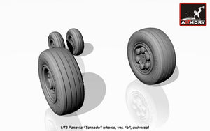 Armory Models AW72501b Panavia Tornado wheels, w/ tires type “b” (GY) 1/72 – image 4