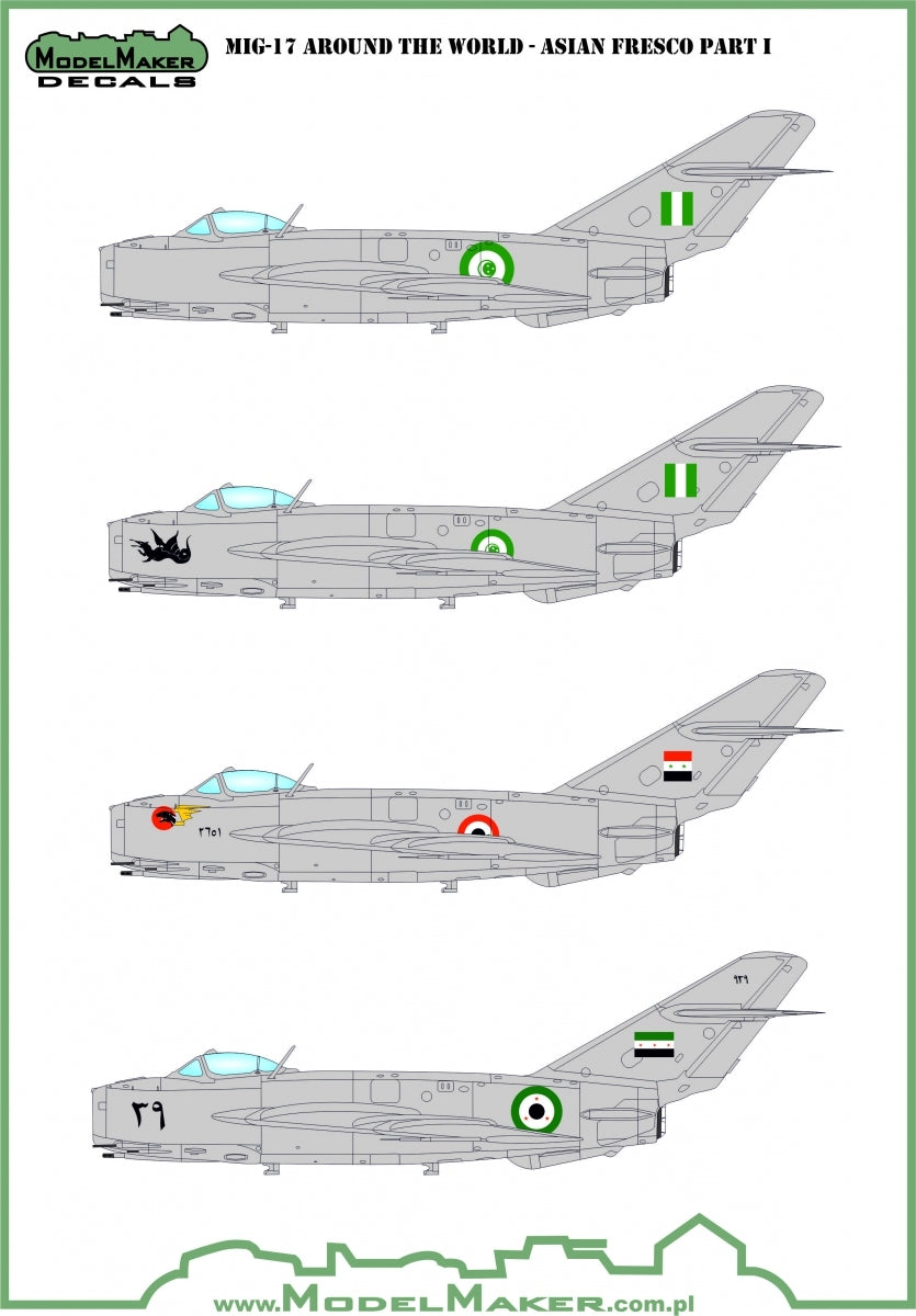 ModelMaker Decals D48155 MiG-17 AROUND THE WORLD - ASIAN FRESCO PART I 1/48 – imagen 2
