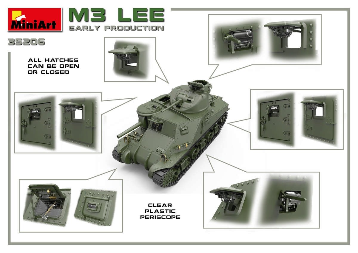 Miniart 35206 M3 Lee early prod. w/interior 1/35 – obrázek 13
