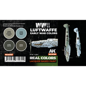 AK Interactive RCS101 WWII Luftwaffe Early War Colors 4x17ml – imagen 2
