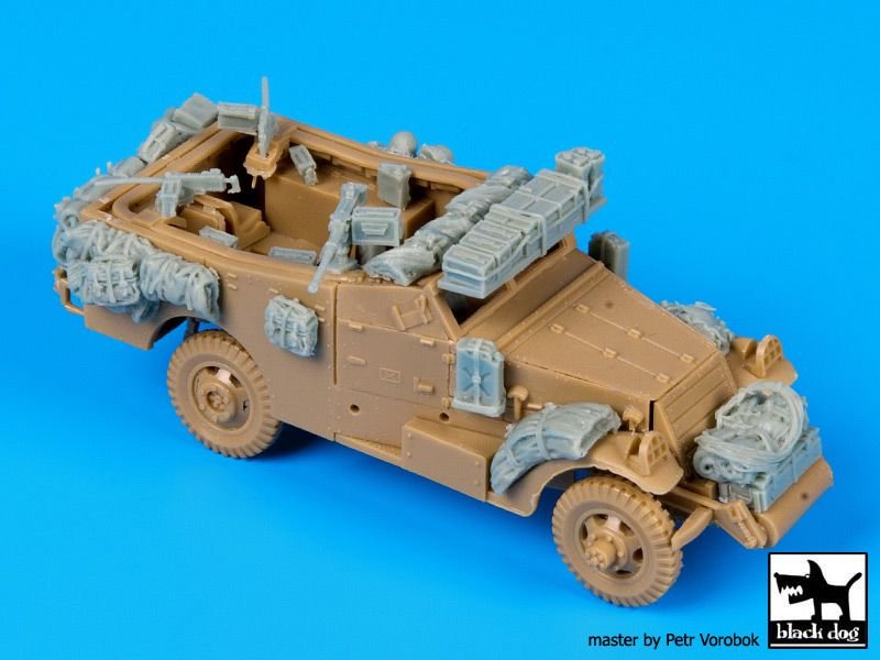 Ensemble d&amp;#39;accessoires pour voiture de reconnaissance Black Dog T72074 M3 Scout, compatible avec Italeri au 1/72  – image 3