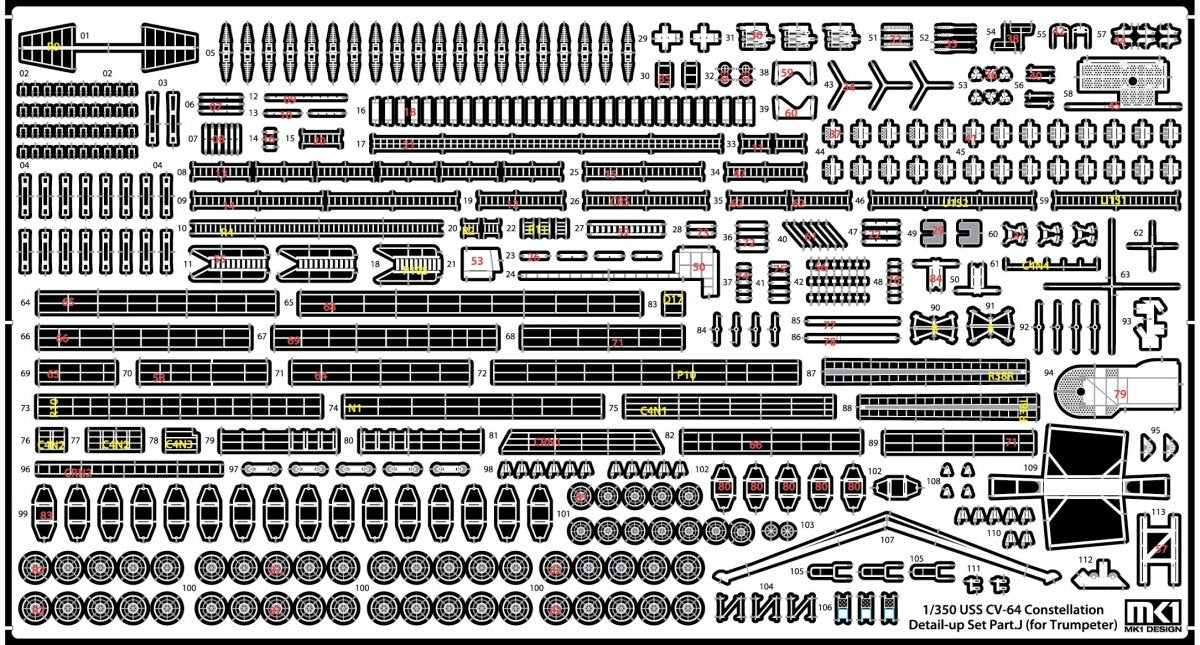 MK1 Design MS-35048 CV-64 Constellation Detail-up Part DX for Trumpeter 1/350 – zdjęcie 25