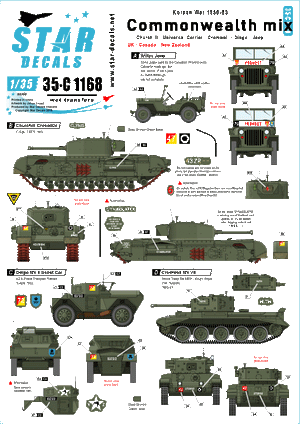 Star Decals 35-C1168 Commonwealth mix - Korean War 1950-53 1/35