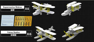 FlyHawk Model FH1130 WW2 Royal Navy Aircraft II Includes 6 Supermarine Walrus &amp;amp; 6 Fairey Seafox 1/700 – immagine 2