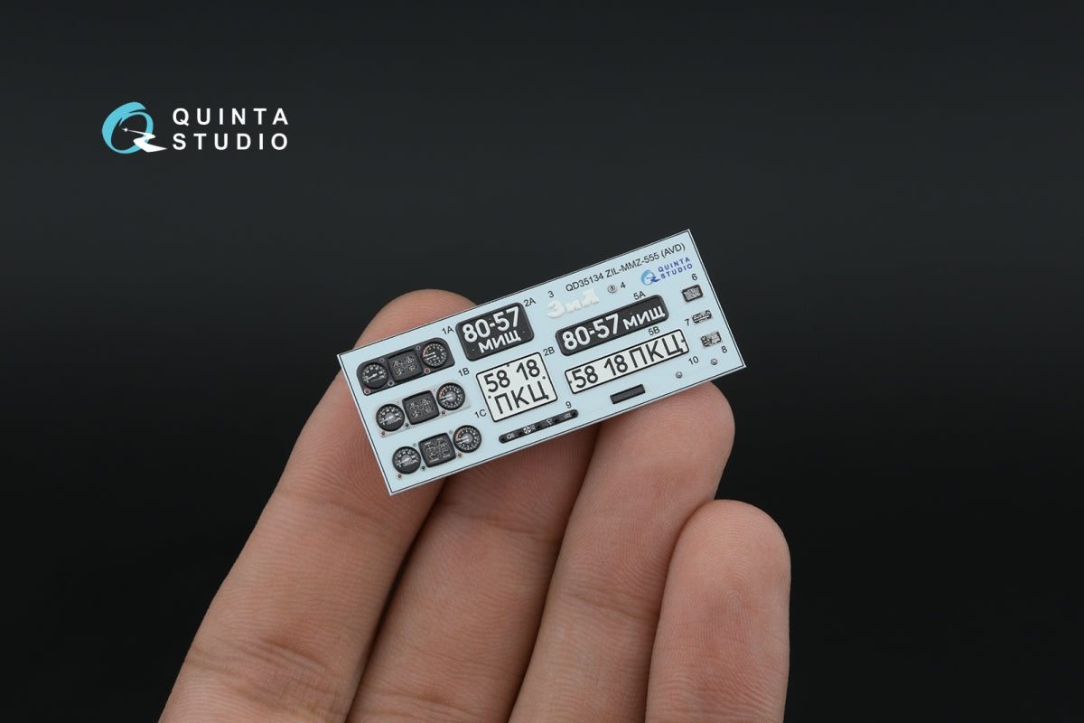 Quinta Studio QD35134 ZIL-MMZ-555 3D-Printed colored Interior on decal paper (AVD) 1/35 – image 3
