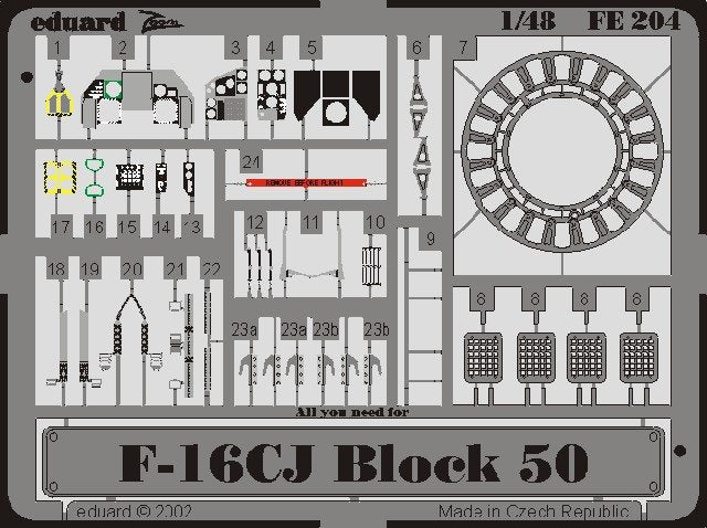Eduard FE204 F-16CJ Block 50 1/48 Hasegawa