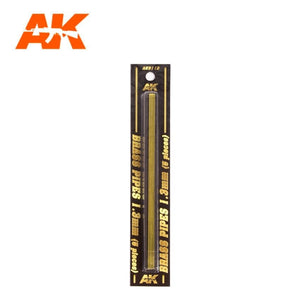 AK Interactive AK9112 BRASS PIPES 1.3MM Ø. 5 UNITS – immagine 2