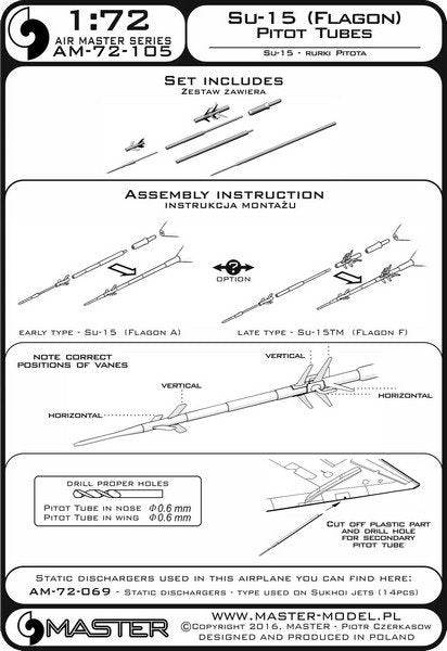 Master AM-72-105 Su-15 (Flagon) - Pilot Tubes 1/72 – image 5