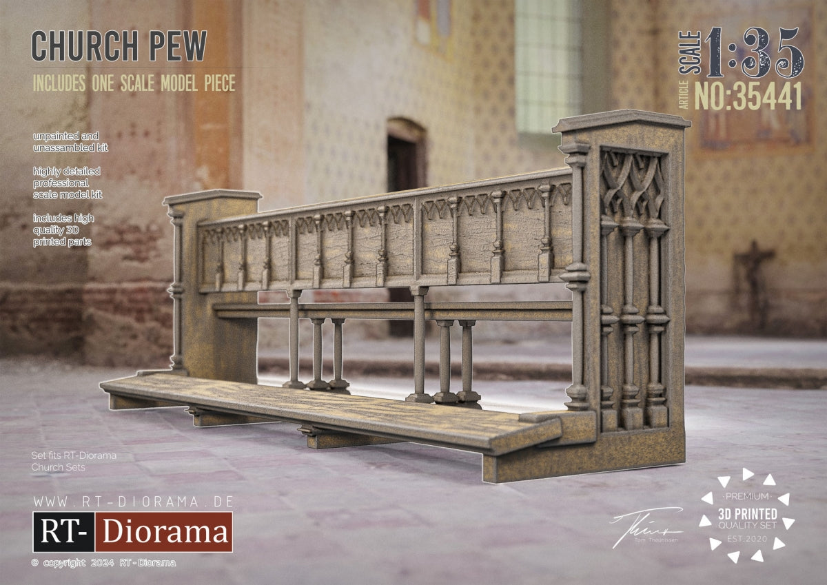 RT-Diorama 35441 Banc d&amp;#39;église 1/35