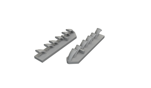 Eduard 6481199 Focke Wulf Fw-190 D-9 - Exhaust Stacks  MiniArt Kits / 3D-Printed 1/48