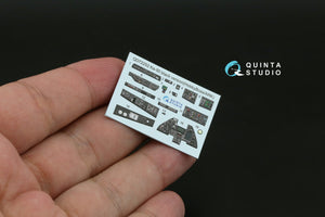 Quinta Studio QD+72252 Ka-50 (black panels) 3D-Printed &amp; coloured Interior on decal paper (HobbyBoss/ARK) (with 3D-printed resin parts) 1/72