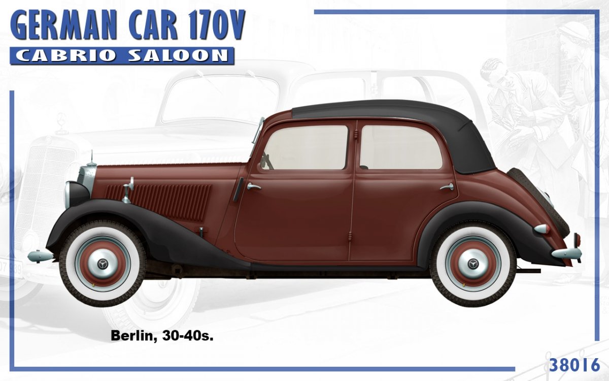 MiniArt 38016 GERMAN CAR 170V CONVERTIBLE SALOON 1/35 – imagen 4