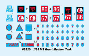 J&amp;#39;adore le kit 63520 M3 Grant Medium Tank 1/35 – image 3