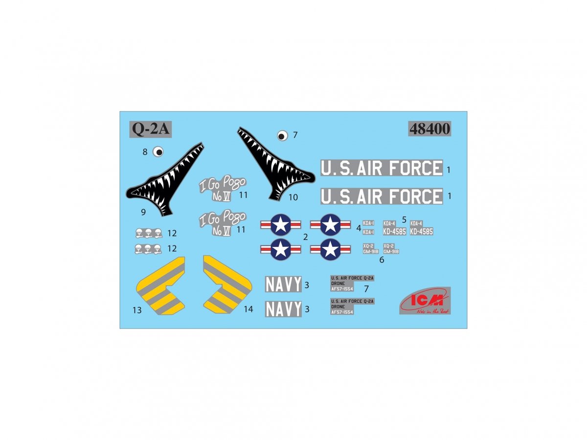 ICM 48400 Q-2A (AQM-34B) Firebee with trailer 1/48 – obrázek 10