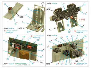 Quinta Studio QD32136 P-47D Razorback 3D-Printed &amp;amp; colored Interior on decal paper (Trumpeter) 1/32 – Bild 10