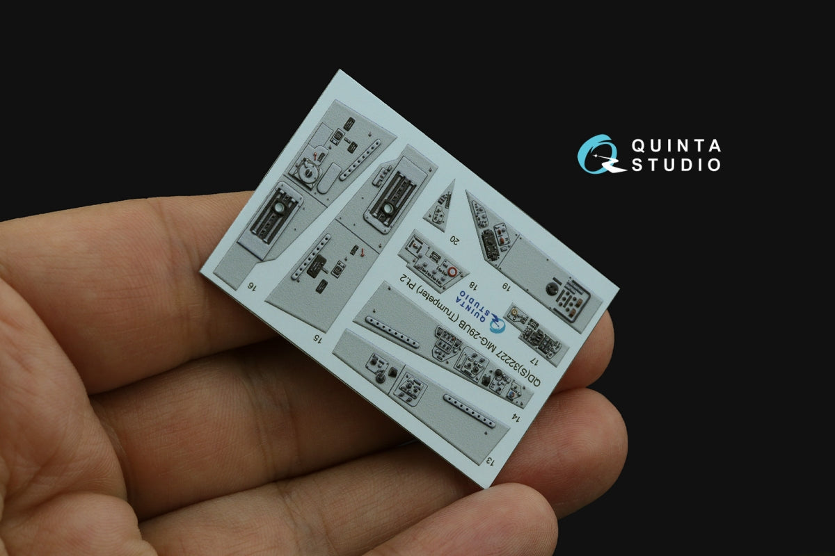 Quinta Studio QD32227 MiG-29UB 3D-Printed &amp;amp; colored Interior (Trumpeter) 1/32 – immagine 7