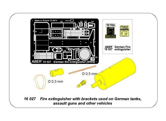 Aber 16027 Fire extinguisher with brackets used on German tanks, assault guns and other vehicles 1/16 – image 15