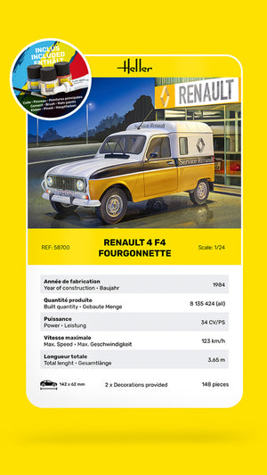 Heller 58700 Starter Kit - Renault 4 F4 Fourgonette 1/24 – image 5