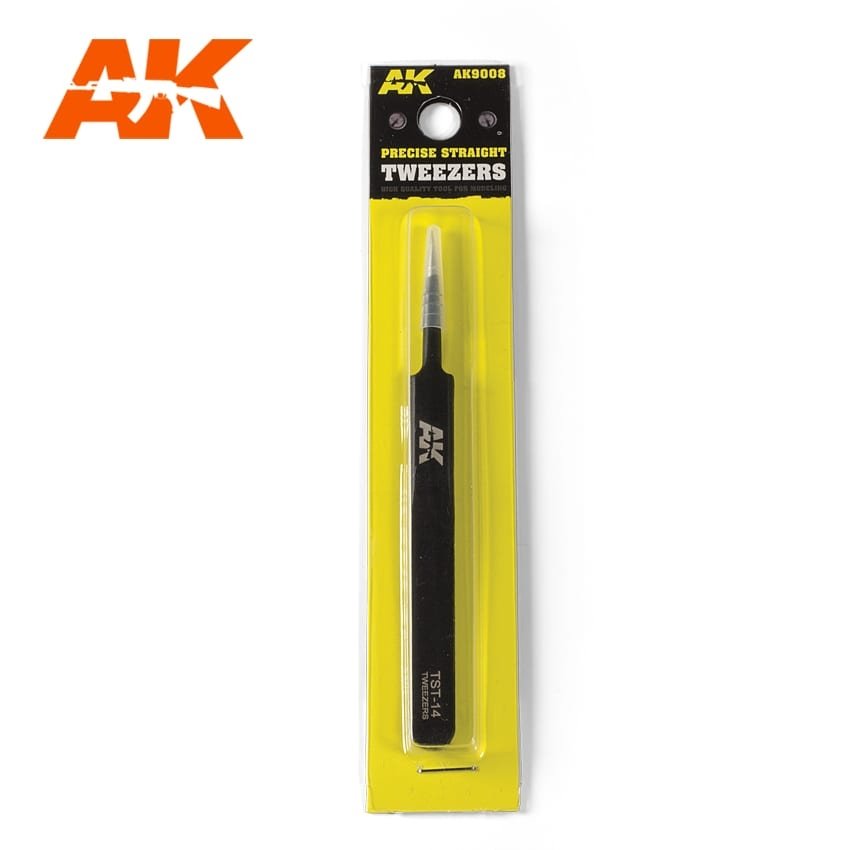 Pince à épiler droite de précision AK Interactive AK9008