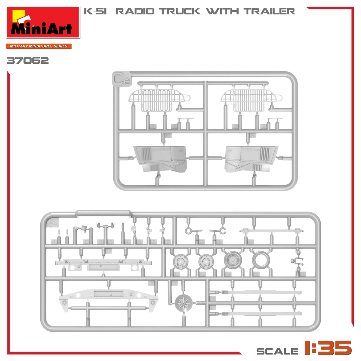 Miniart 37062 K-51 RADIO TRUCK WITH TRAILER 1/35 – image 11