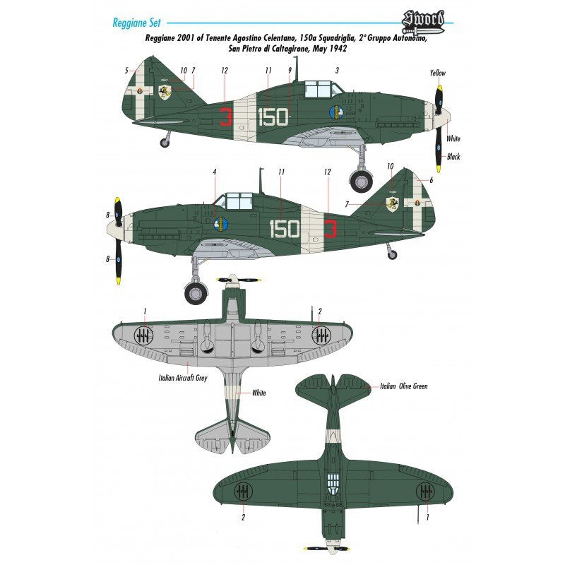 Sword 72110 Reggiane Fighter 6pcs 1/72 – zdjęcie 5