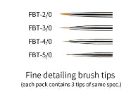 DSPIAE PT-FB Phoenix Plume Interchangeable Fine Detailing Brush Handle / Phoenix Plume Interchangeable Fine Detailing Brush Handle – imagen 9