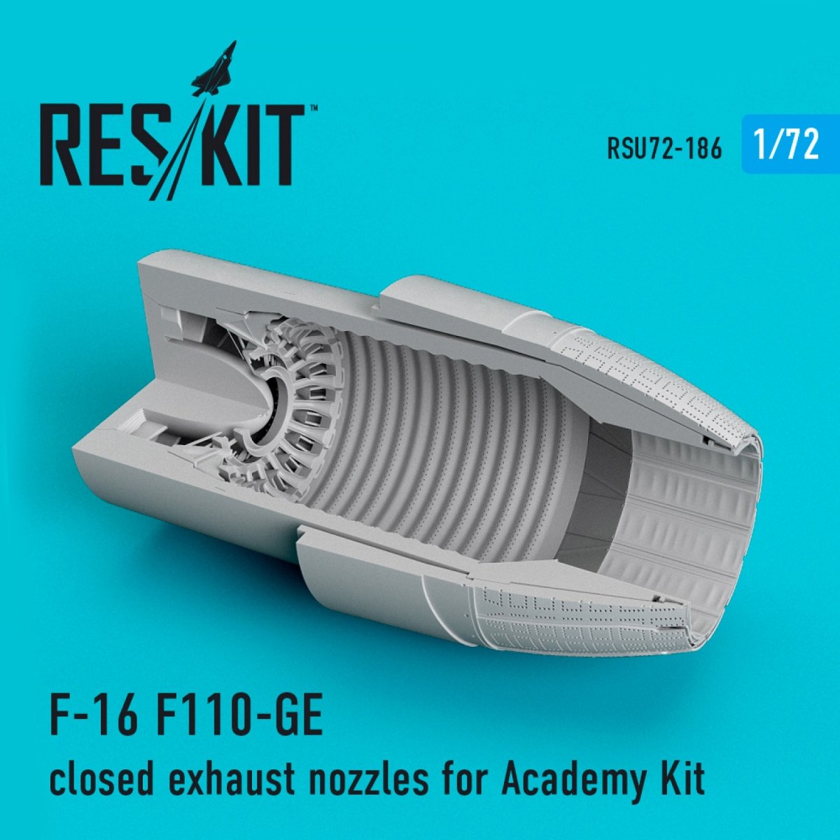 RESKIT RSU72-0186 F-16 F110-GE CLOSE EXHAUST NOZZLES FOR ACADEMY KIT 1/72 – image 2