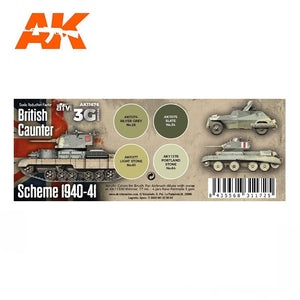 AK Interactive AK11676 3G BRITISH CAUNTER SCHEME 1940-1941 4x17 ml – obrázek 2