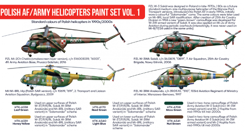 Hataka HTK-AS116 Polish AF / Army Helicopters paint set vol. 1 6x17 ml – Bild 3