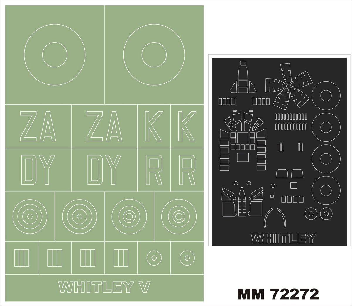 Montex MM72272 AW WHITLEY V AIRFIX 1/72