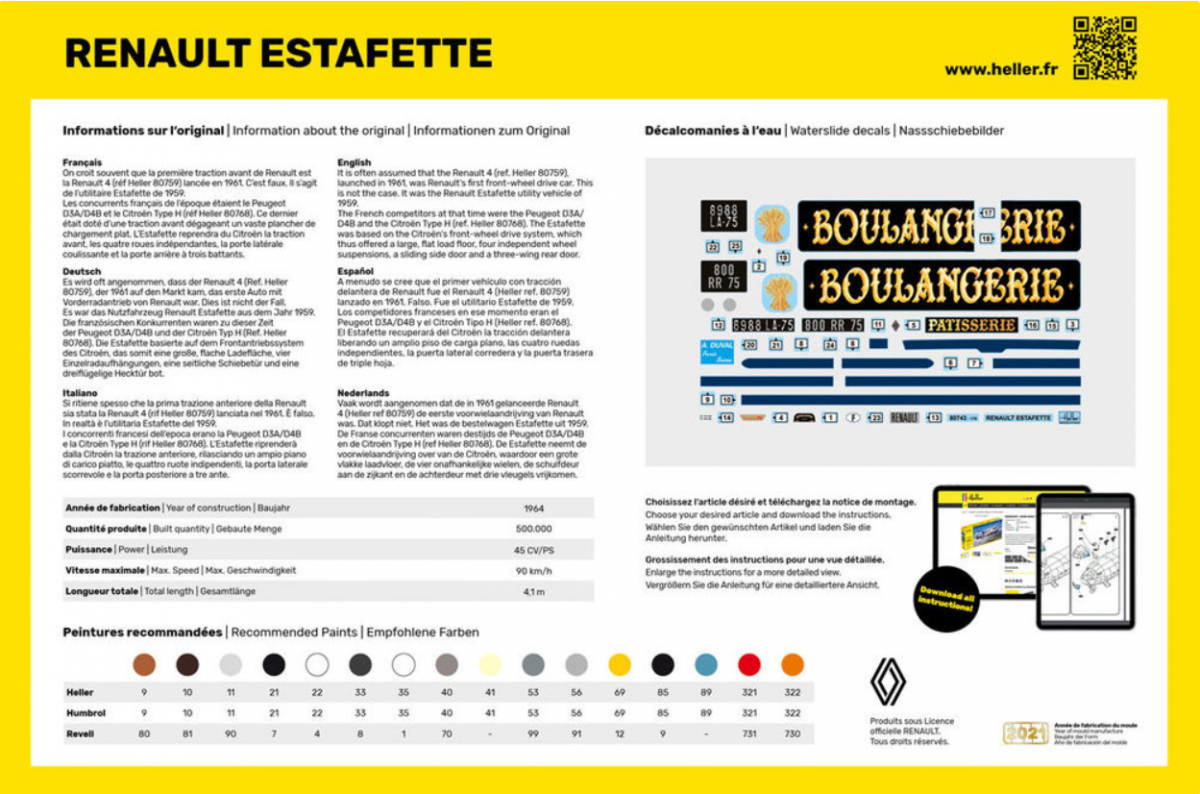 Heller 80743 Renault Estafette Nouveau Moule 1/24 – image 2