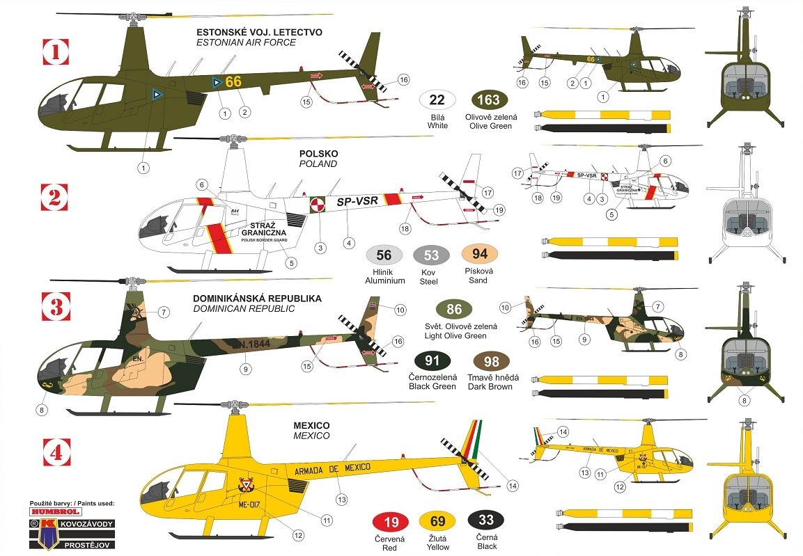 Kovozavody Prostejov KPM0216 Robinson R-44 Raven II. Military 1/72 – imagen 2