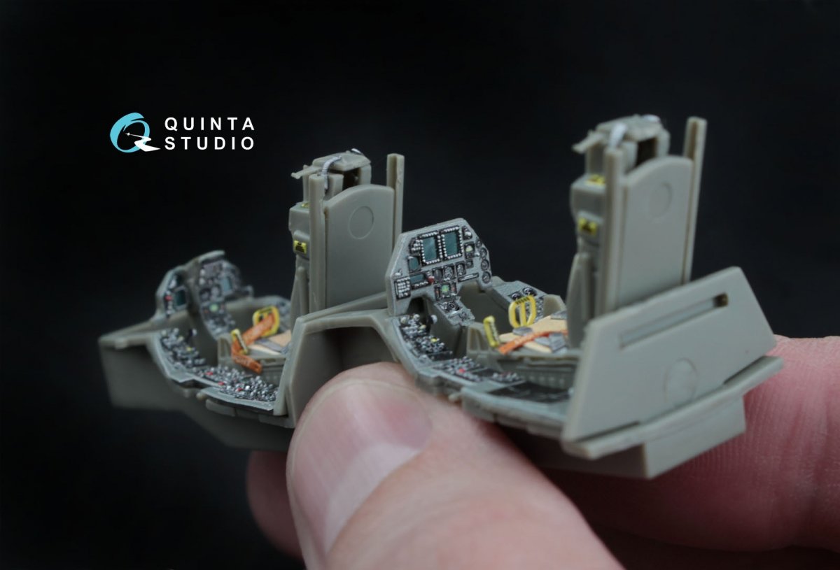 Quinta Studio QD48045 F-16D (block 30/40/50) 3D-Printed &amp;amp; colored Interior on decal paper (for Kinetic kit) 1/48 – Bild 6