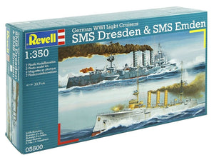 Revell 05500 German WWI Cruisers SMS Dresden SMS Emden 1/350
