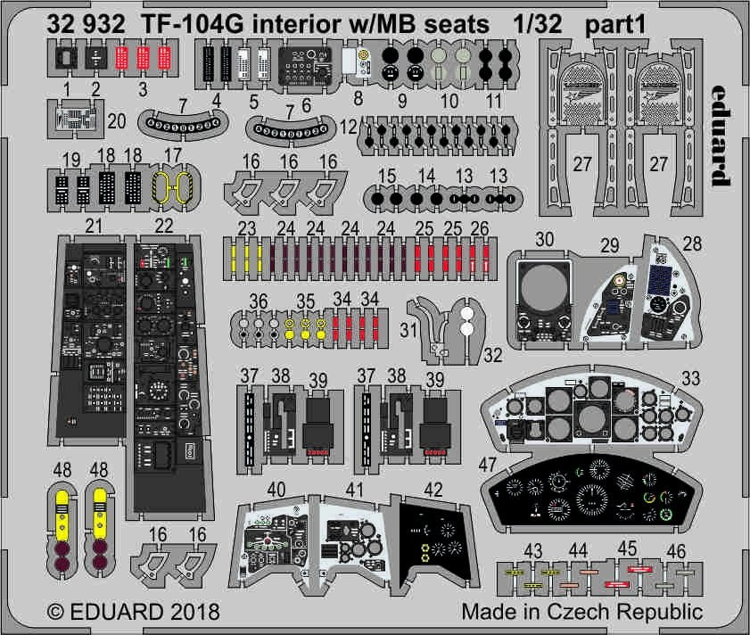 Eduard 32932 TF-104G interior w/ MB seats ITALERI 1/32 – immagine 2