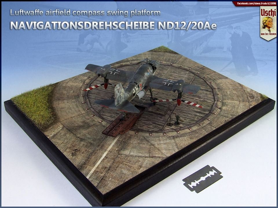 Uschi 3047 Display diorama Luftwaffe Compass Swing Ramp circular 1/48
