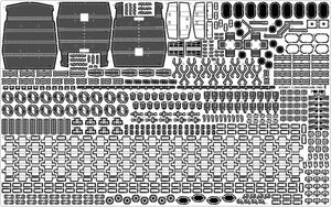 Pontos 37034FB USS BB-63 Missouri 1945 Advanced Detail Up Set for Hobbyboss Kit (Deck Blue 20B stained wooden deck) 1/350 – image 29