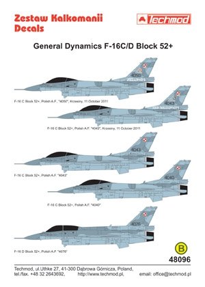Techmod 48096 - General Dynamics F-16C/D Block 52+ 1/48 – obrázek 2