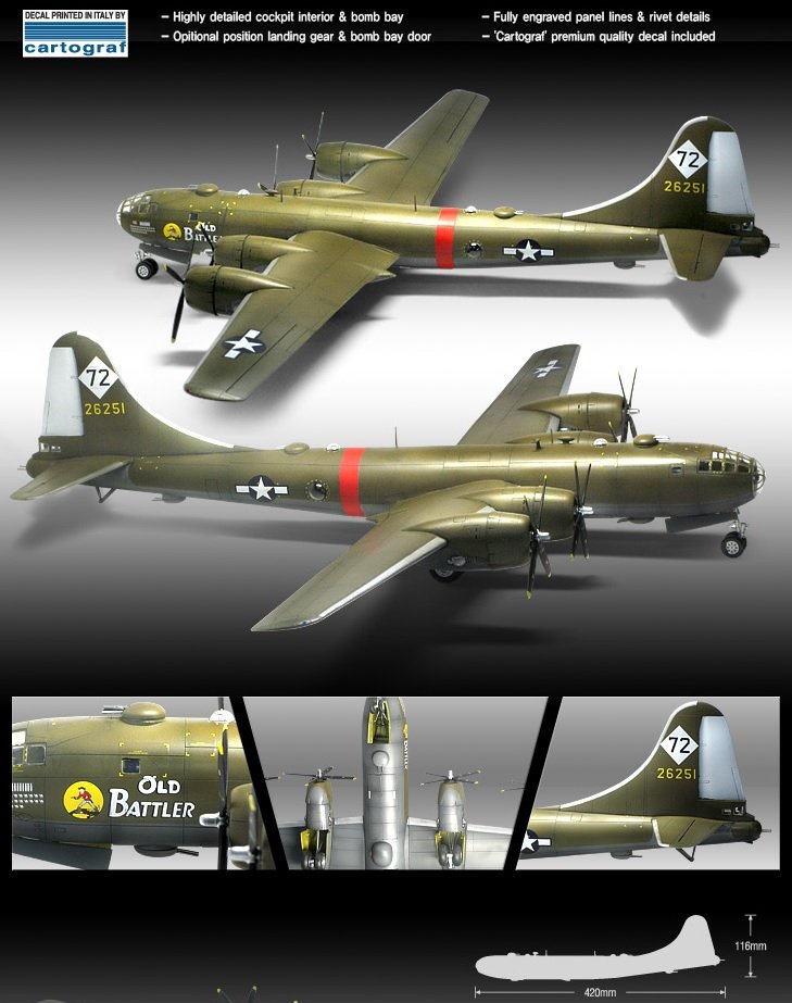Academy 12517 USAAF B-29 Old battler 1/72 – image 2