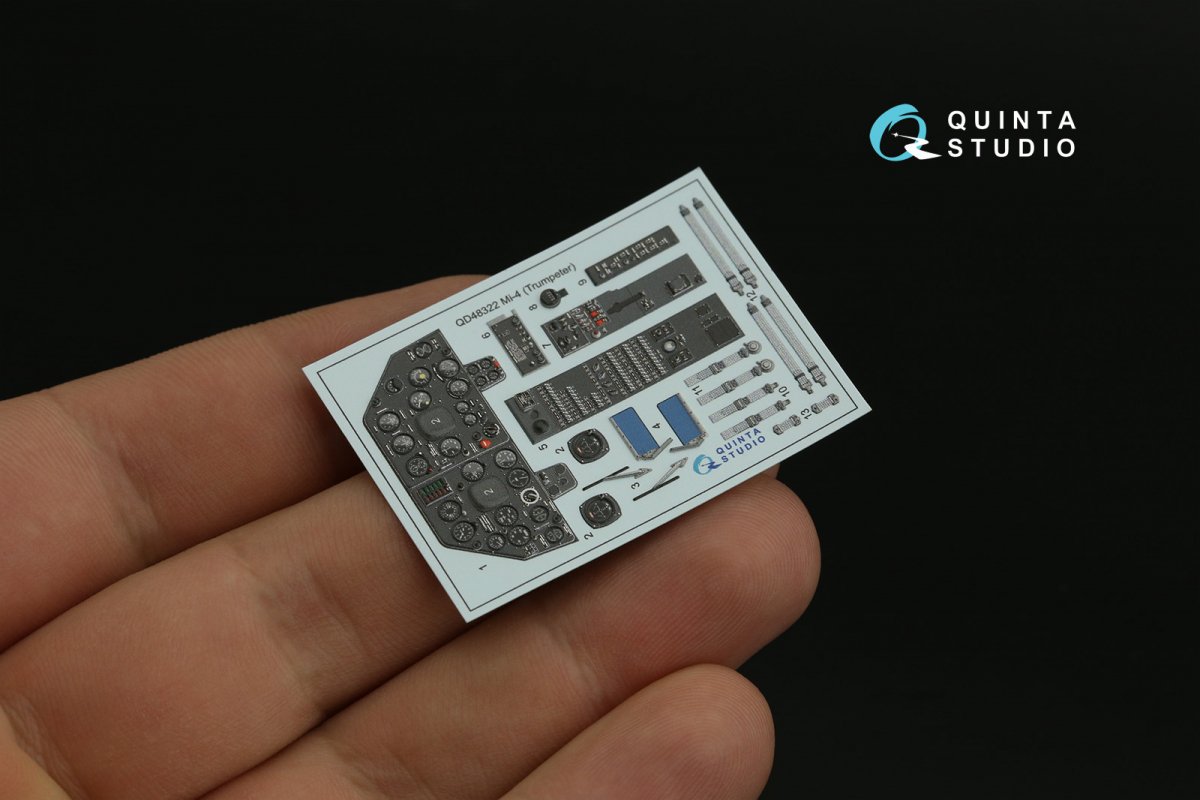 Quinta Studio QD48322 Mi-4 3D-Printed &amp;amp; colored Interior on decal paper (Trumpeter) 1/48 – image 3