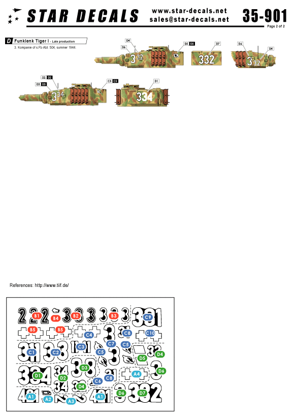 Star Decals 35-901 German Funklenk (fkl) tanks 1/35 – Bild 2