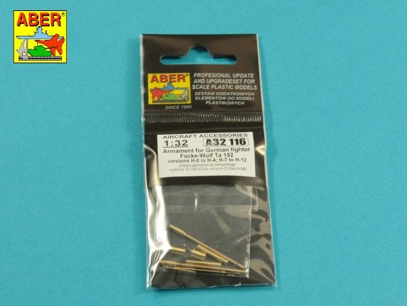 Aber A32116 Weapons set for the German FW-152 fighter 1/48