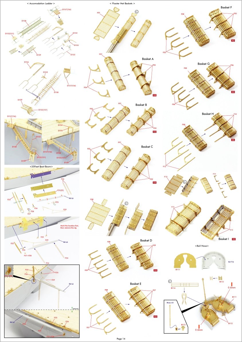 Pontos 37034FB USS BB-63 Missouri 1945 Advanced Detail Up Set for Hobbyboss Kit (Deck Blue 20B stained wooden deck) 1/350 – image 21